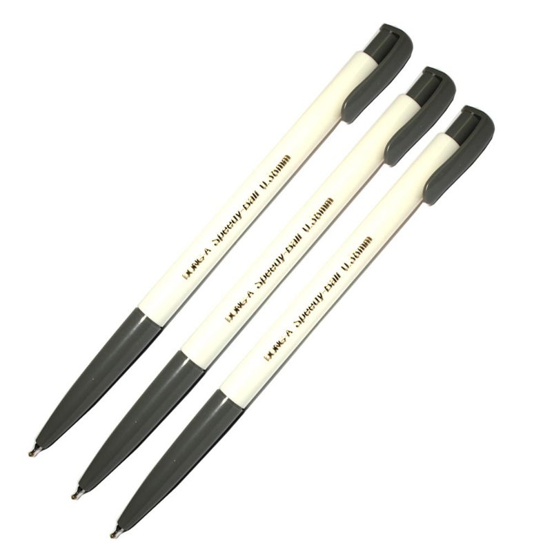 Dong-a Speedy-Ball 0.38mm Smooth Writing Retractable Oil Based Ink Ball Point Pen Dozen Box (Pack of 24) - Black - Image 3